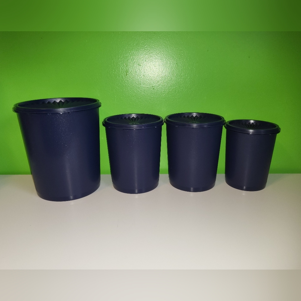 Tupperware 4-pc Decorator Canister Set